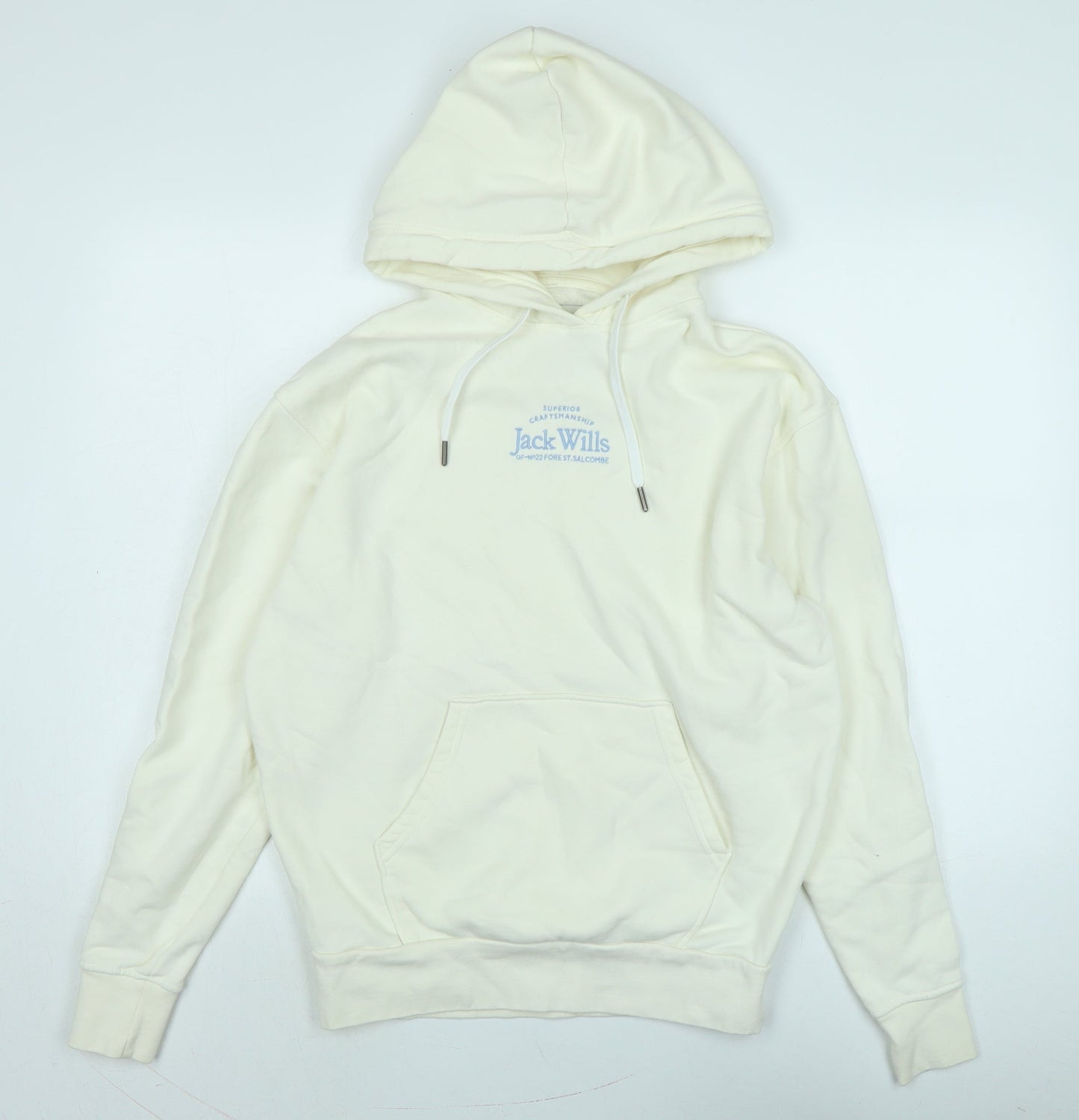 Jack Wills Womens Ivory Polyester Pullover Hoodie Size 6 - Jack Wills