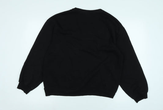 Disney Womens Black Polyester Pullover Sweatshirt Size S - Disney