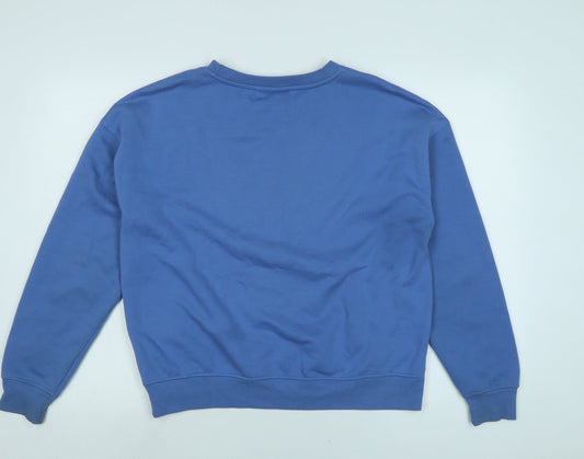 Disney Womens Blue Cotton Pullover Sweatshirt Size S - DISNEY