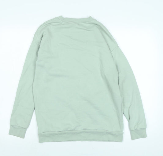 Disney Womens Green Cotton Pullover Sweatshirt Size S - Disney