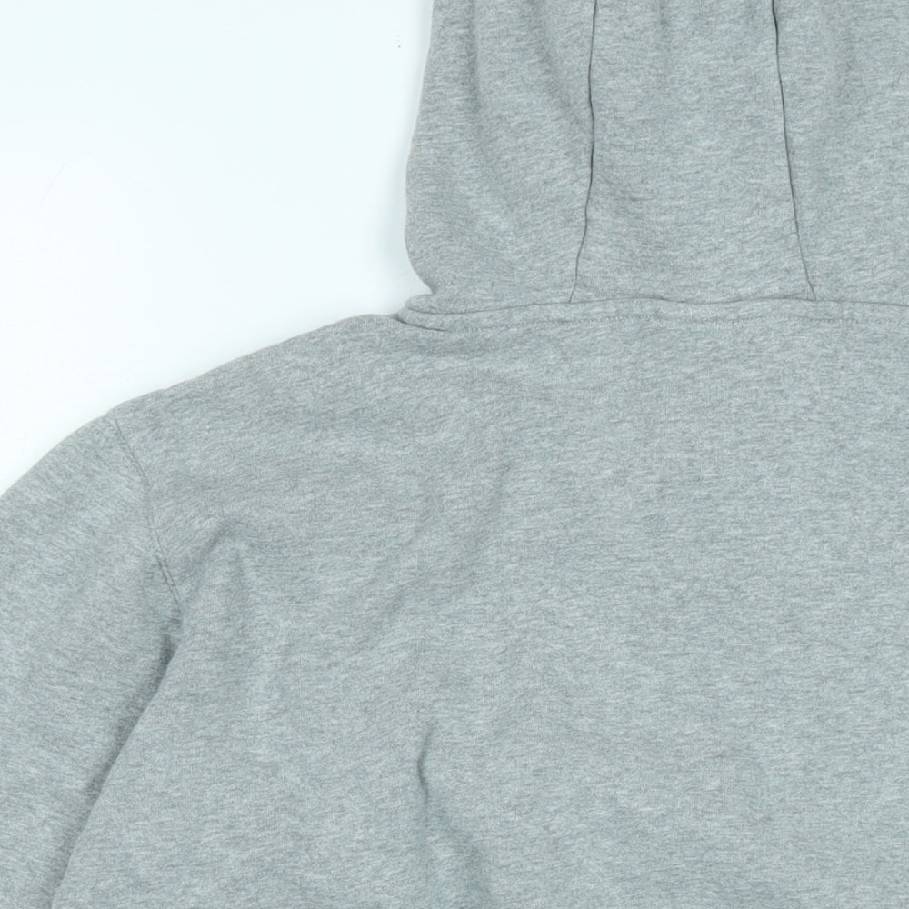 Brand and care label for Ellesse women’s grey cotton pullover hoodie, size UK 12, - ellesse