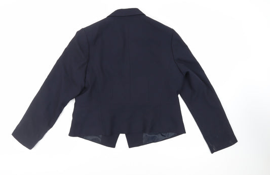Marks and Spencer Womens Blue Jacket Blazer Size 16 Button