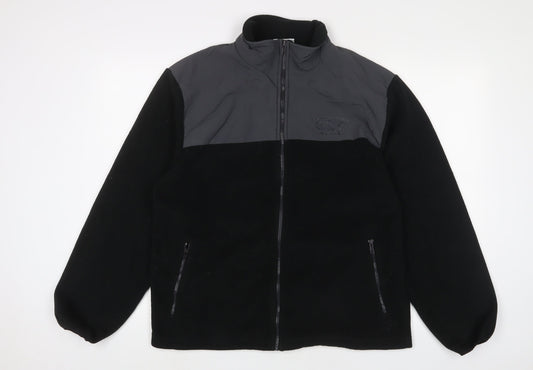 Disney Mens Black Jacket Size M Zip - Logo
