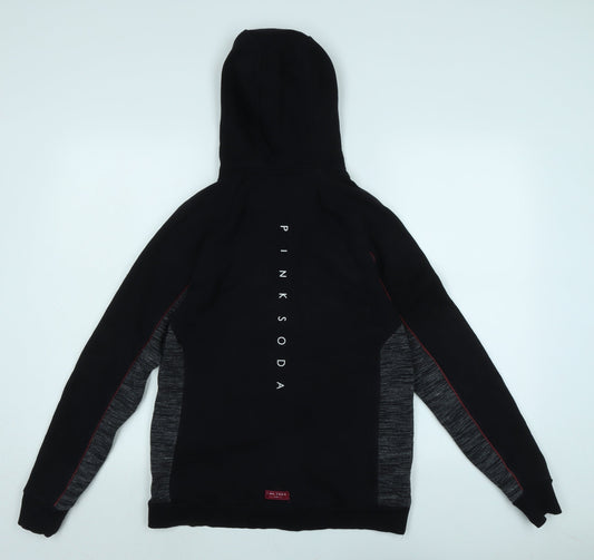 Pink Soda Womens Black Jacket Size 6 Zip - Logo