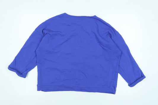 Alice Collins Womens Purple Cotton Pullover Sweatshirt Size 8 - Logo