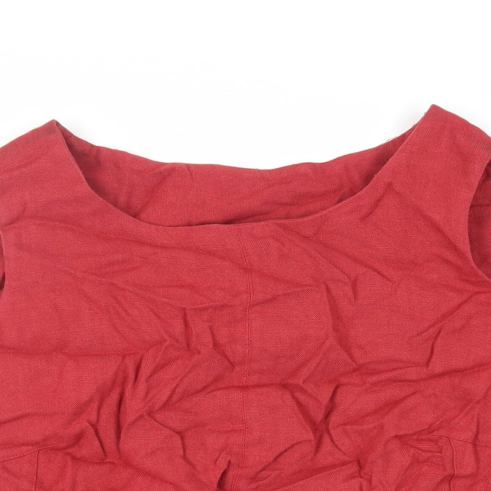 Ann Harvey Womens Red Viscose Basic Tank Size 20 Boat Neck