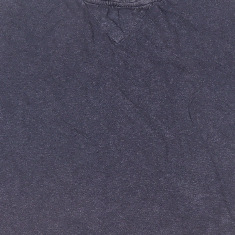 Tommy Jeans Womens Blue Cotton Basic T-Shirt Size XS Crew Neck - Logo