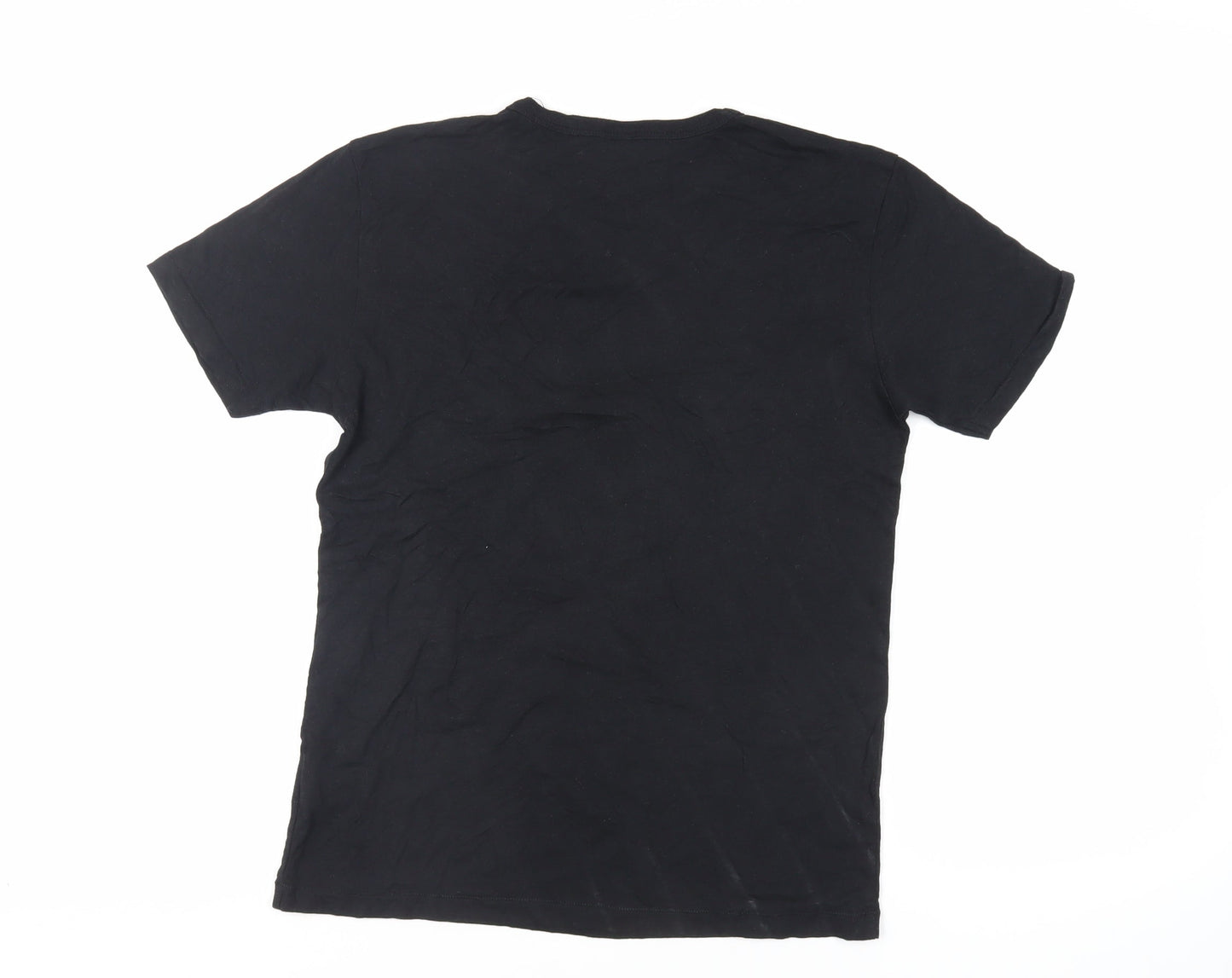 Tomoto Womens Black Viscose Basic T-Shirt Size S Crew Neck