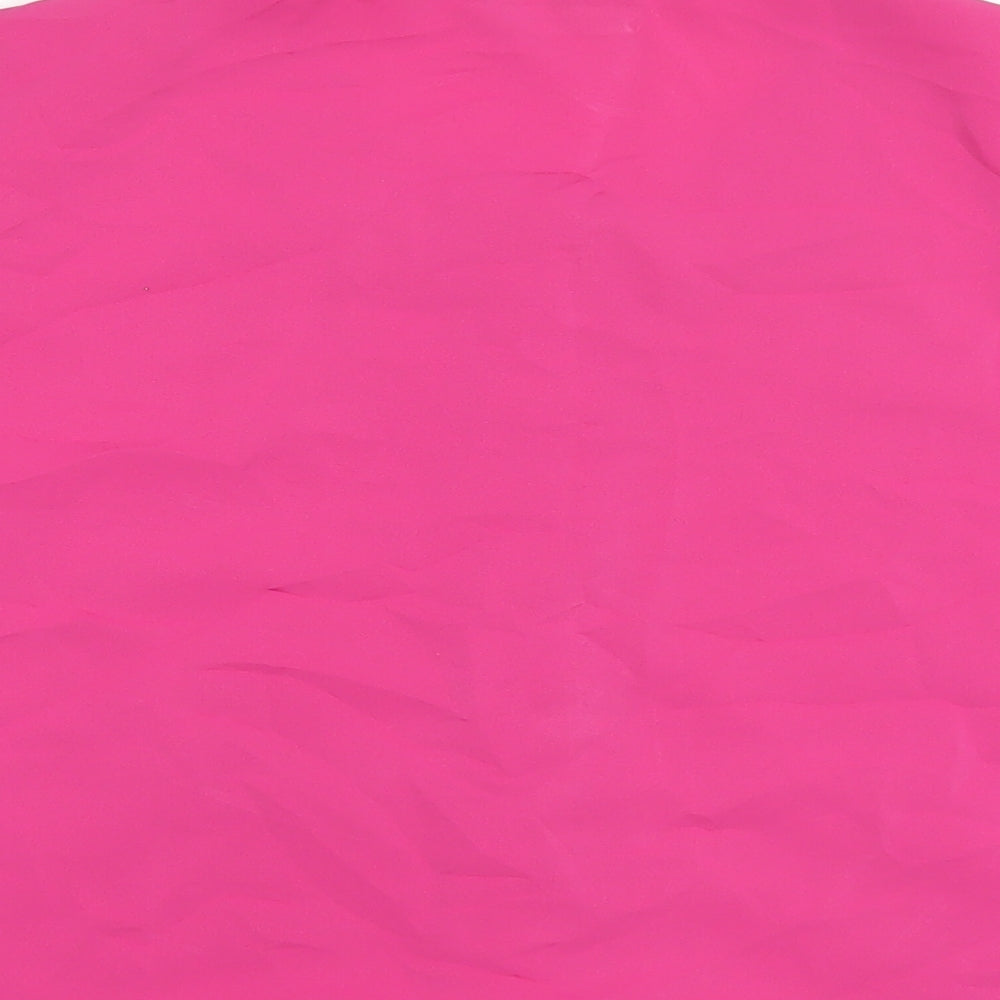 St Michael Womens Pink Polyester Basic T-Shirt Size 14 Round Neck