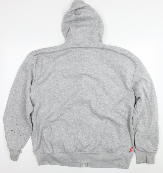 Slazenger Mens Grey Polyester Full Zip Hoodie Size 2XL