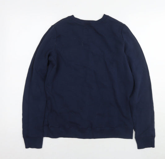 Hollister Mens Blue Cotton Pullover Sweatshirt Size S - Logo
