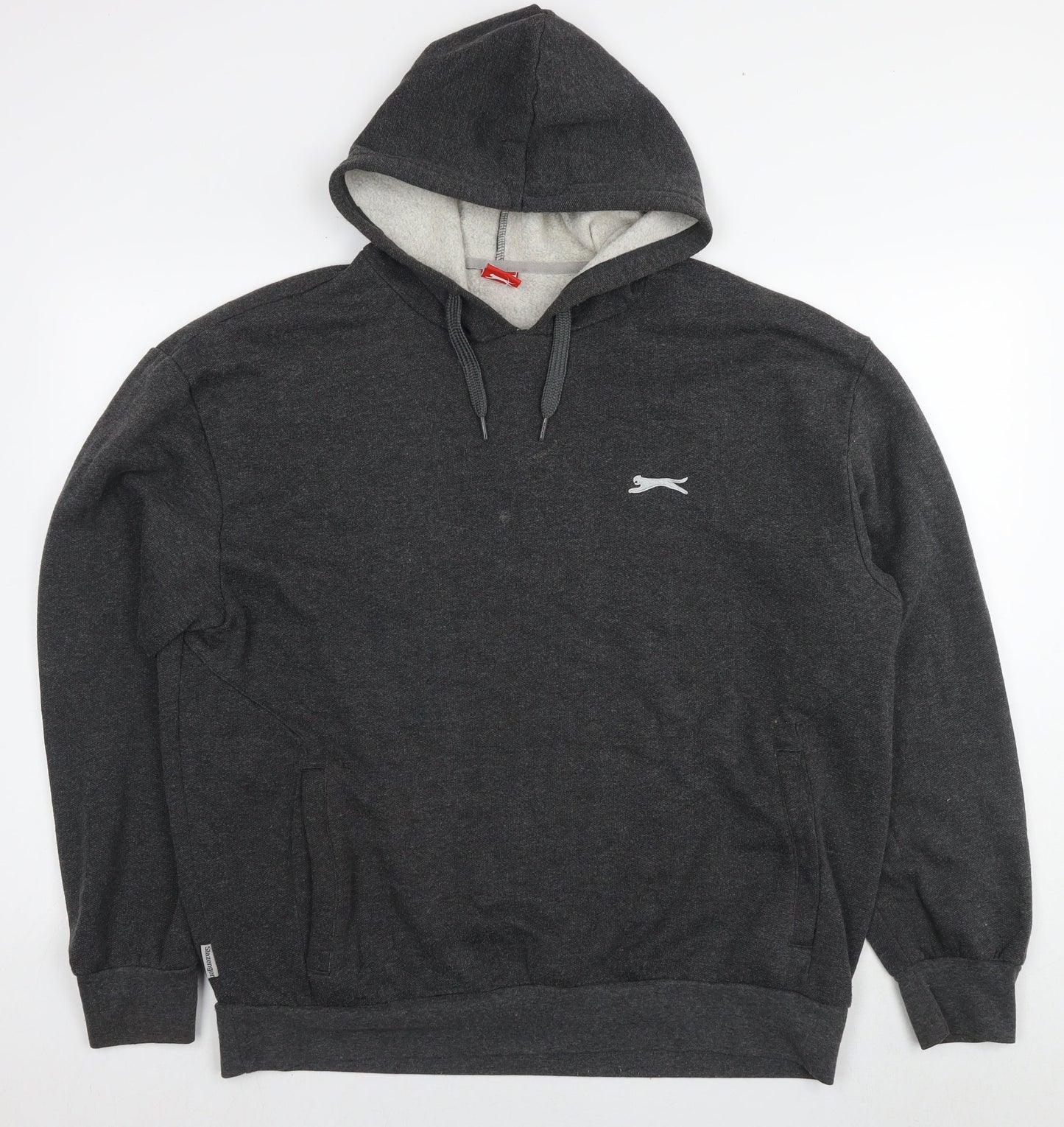 Slazenger Mens Grey Polyester Pullover Hoodie Size XL