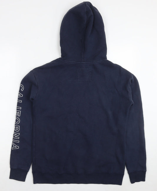 Hollister Mens Blue Cotton Pullover Hoodie Size S