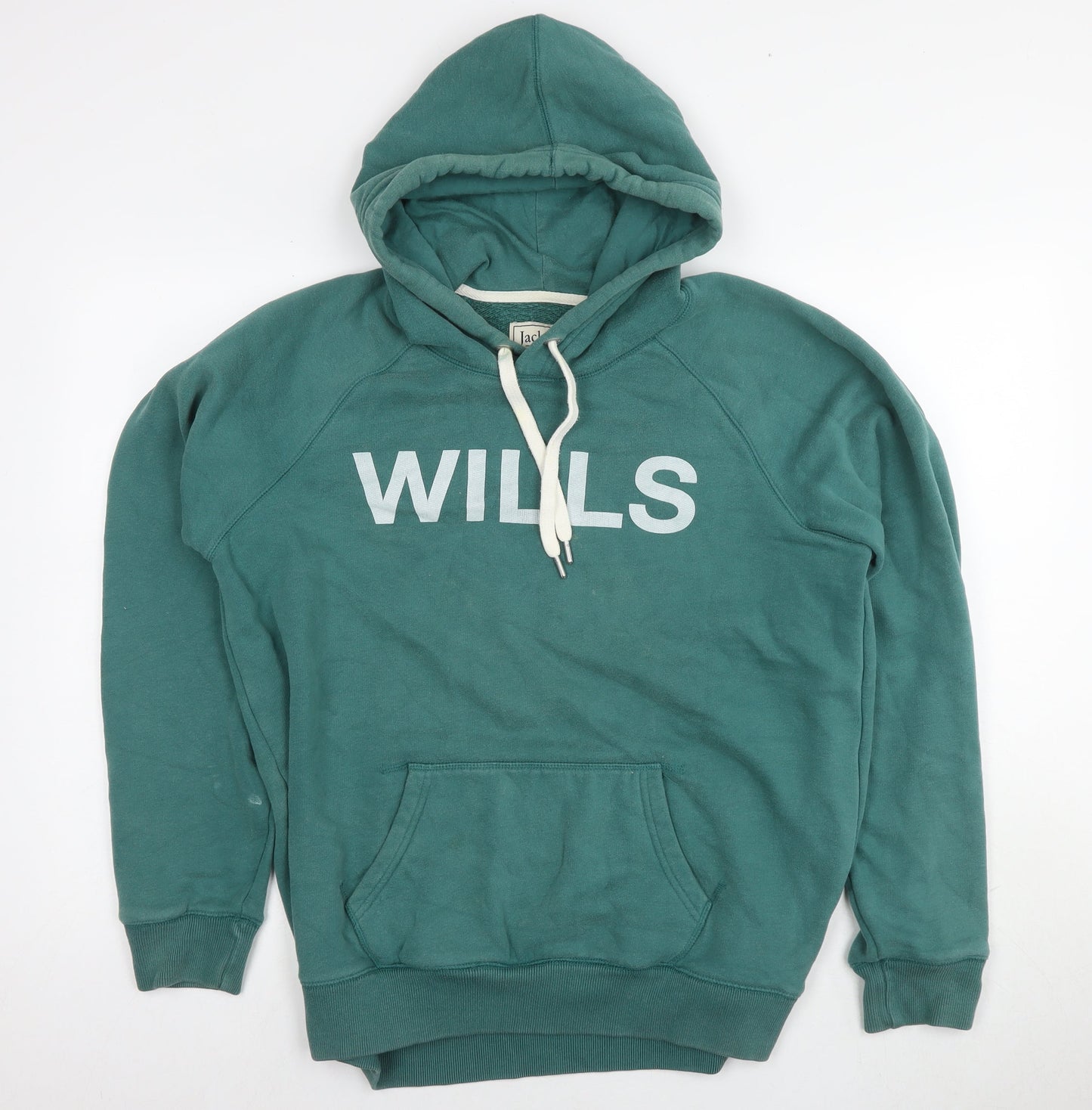 Jack Wills Mens Blue Cotton Pullover Hoodie Size M - Logo