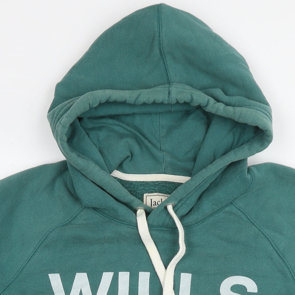 Jack Wills Mens Blue Cotton Pullover Hoodie Size M - Logo