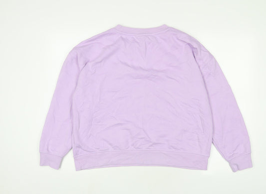 Disney Womens Purple Cotton Pullover Sweatshirt Size M Pullover - Stitch
