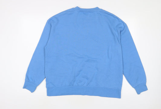 Disney Womens Blue Cotton Pullover Sweatshirt Size M Pullover - Stitch