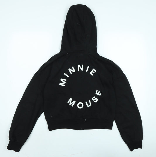 Disney Womens Black Jacket Size XS Zip - Minnie Mouse