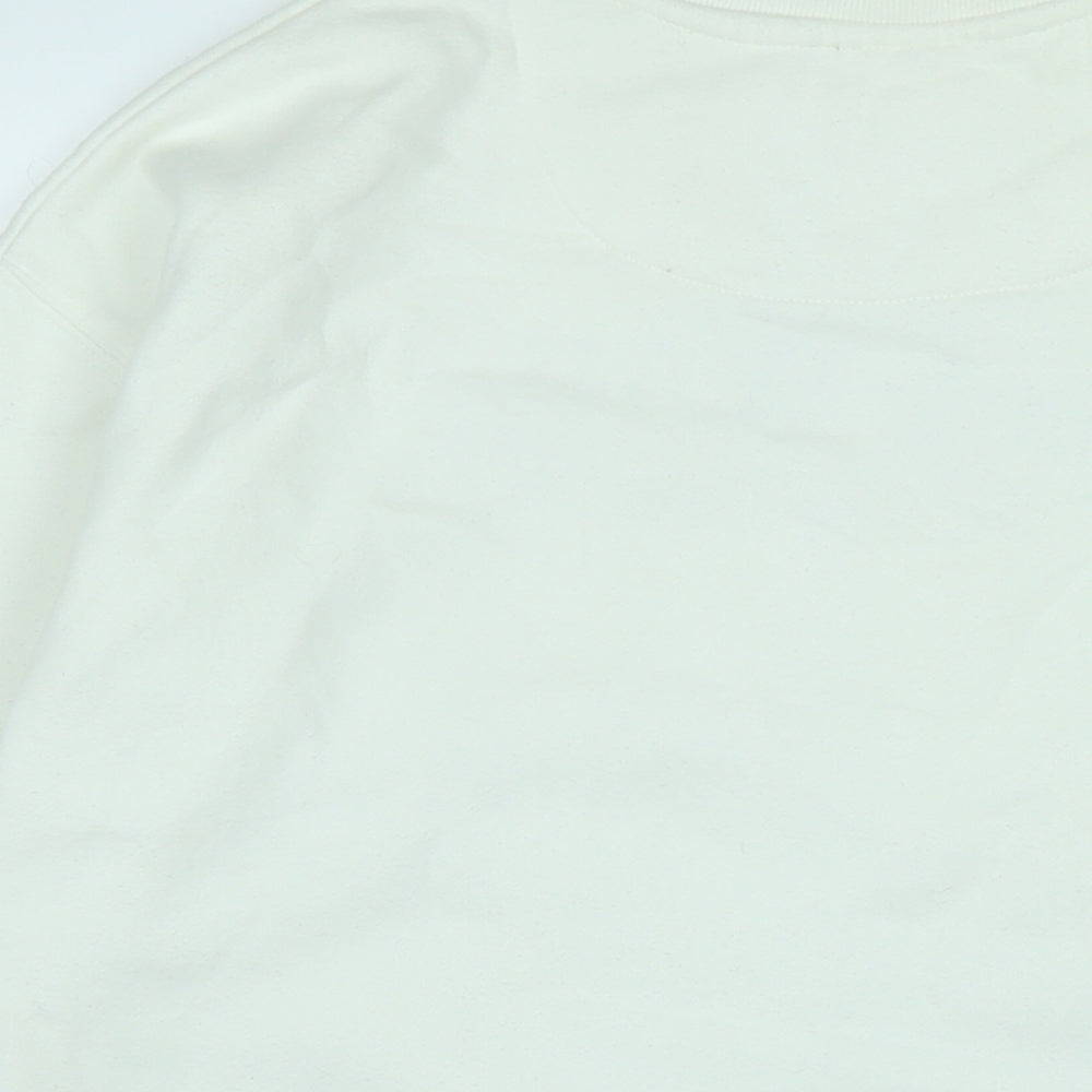 Jack Wills Womens Ivory Polyester Pullover Sweatshirt Size 8 - Logo