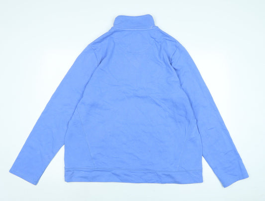 Lands End Womens Blue Polyester Pullover Sweatshirt Size XL - Logo