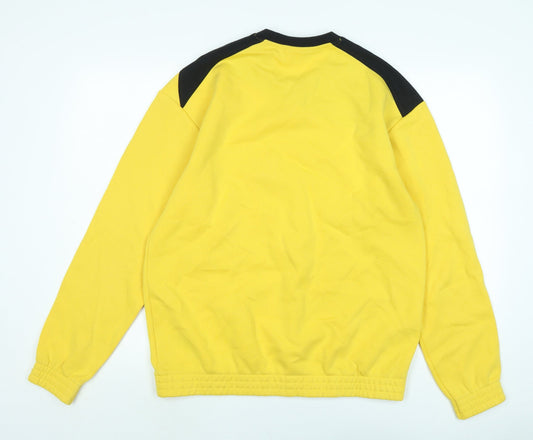 Reebok Mens Yellow Polyester Pullover Sweatshirt Size M - Logo
