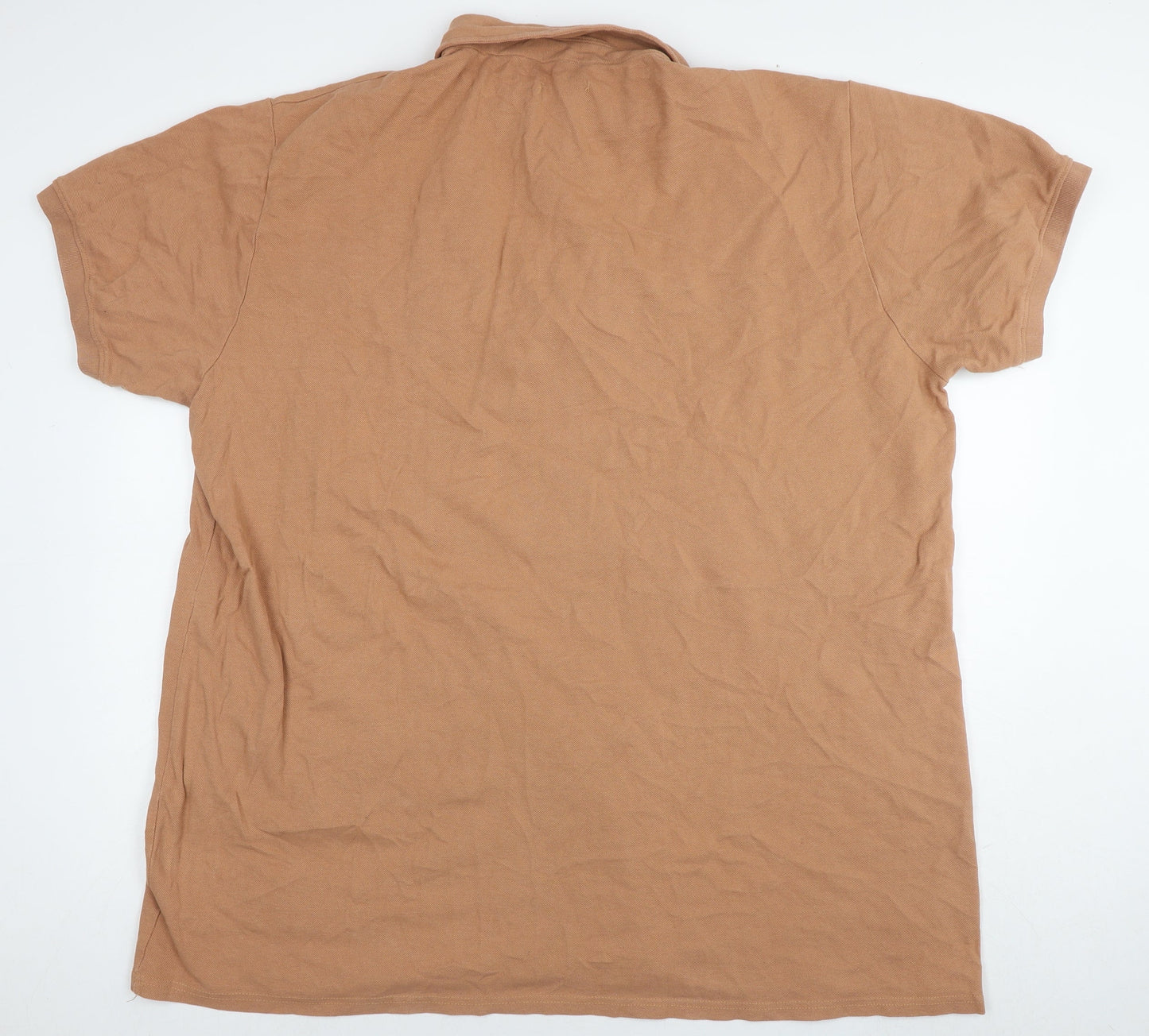 Threadbare Womens Brown Cotton Basic Polo Size 20 Round Neck