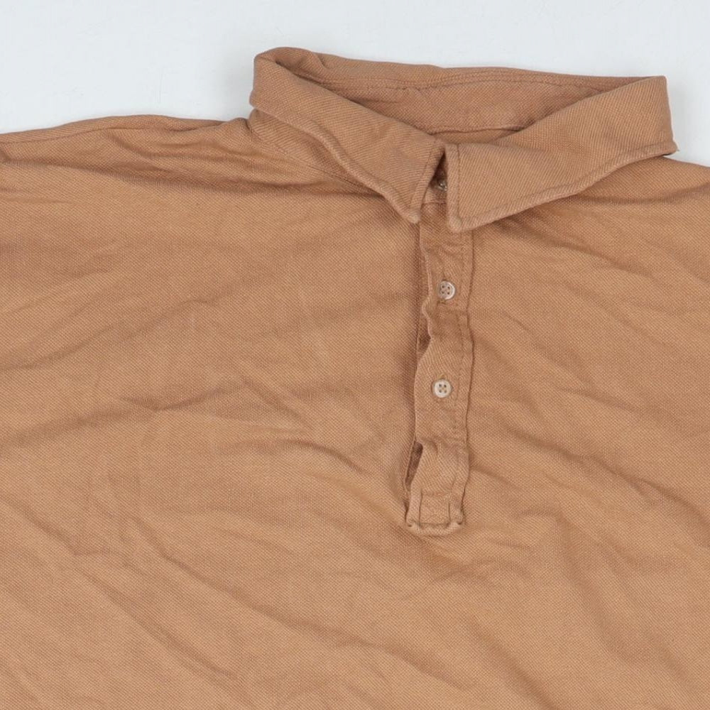 Threadbare Womens Brown Cotton Basic Polo Size 20 Round Neck