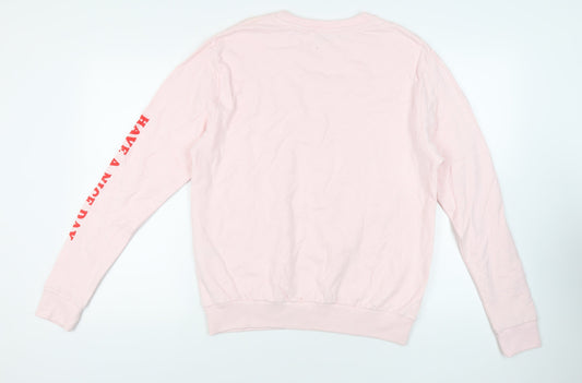 Disney Womens Pink Cotton Pullover Sweatshirt Size 12 Pullover - Minnie Mosue