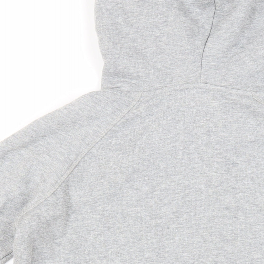 Jack Wills Womens Grey Cotton Full Zip Hoodie Size 6 Zip - Logo Pockets