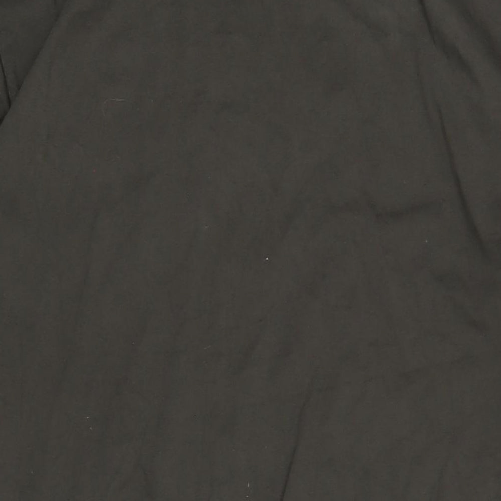 Fear of God Womens Green Cotton T-Shirt Dress Size S Mock Neck Pullover