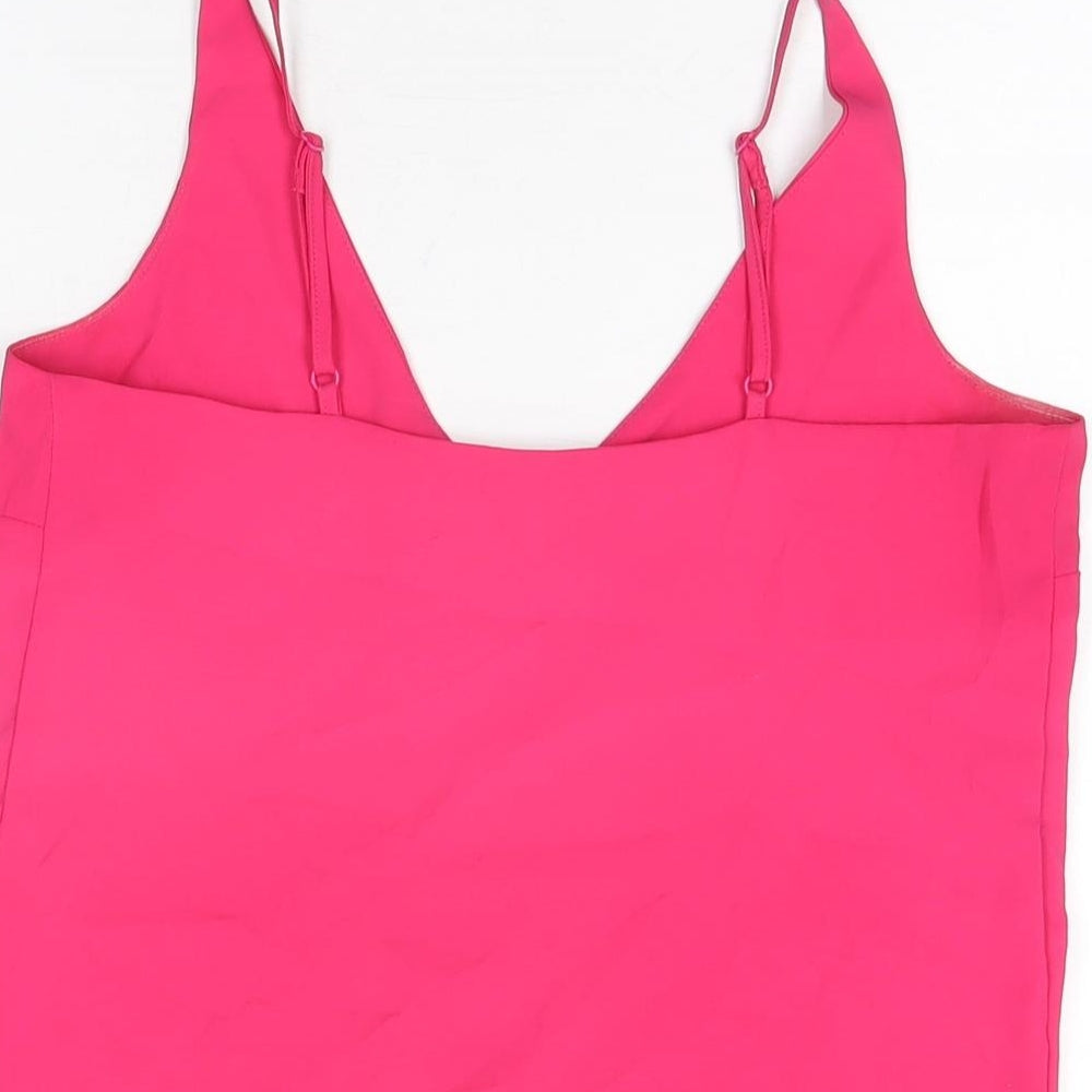 Dorothy Perkins Womens Pink Polyester Camisole T-Shirt Size 6 V-Neck