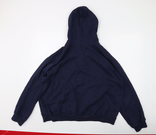 Hollister Mens Blue Cotton Full Zip Hoodie Size XL