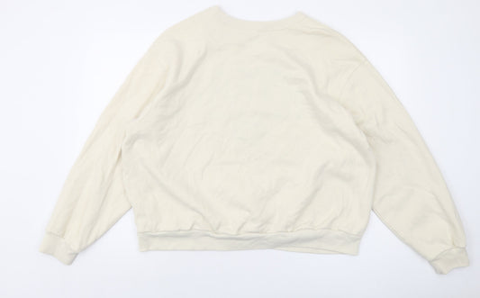 Hollister Mens Beige Cotton Pullover Sweatshirt Size XL