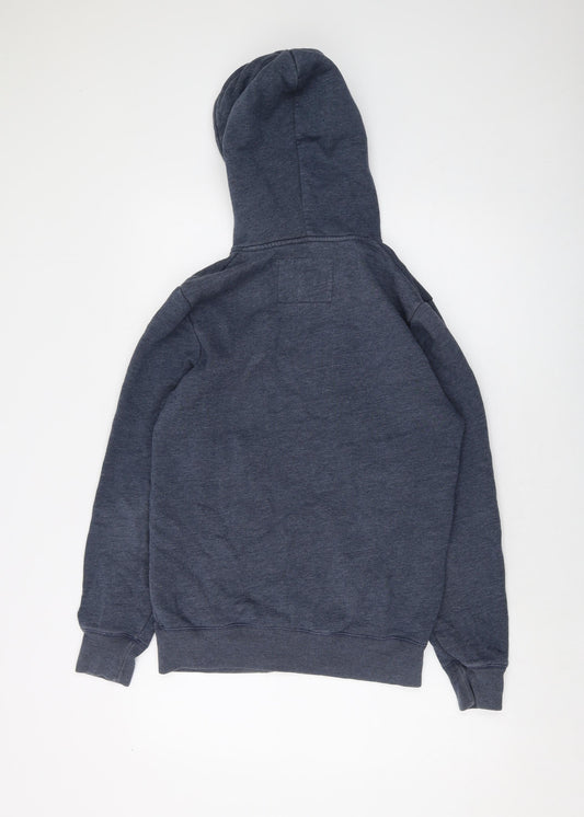 Jack Wills Mens Blue Cotton Full Zip Hoodie Size XS