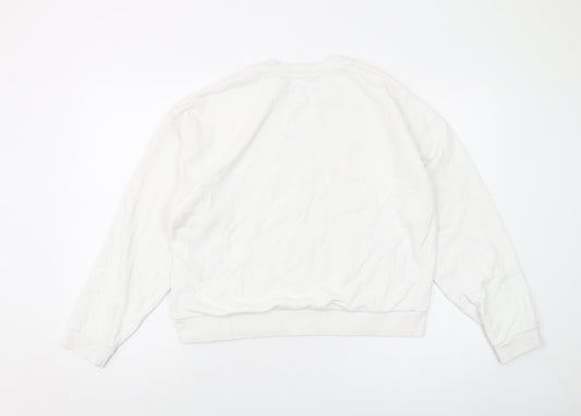 Juicy Couture Girls White Cotton Pullover Sweatshirt Size 14-15 Years Pullover