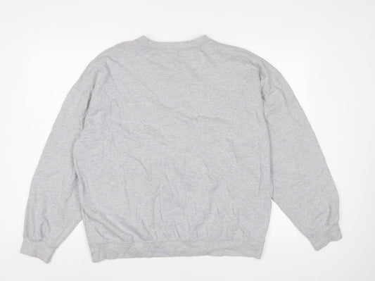Spotted Womens Grey Cotton Pullover Sweatshirt Size L Pullover - World Champion California