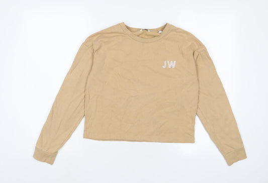 Jack Wills Womens Beige Cotton Pullover Sweatshirt Size 8 Pullover - Logo