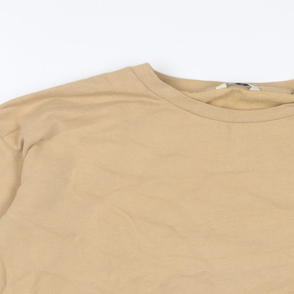 Jack Wills Womens Beige Cotton Pullover Sweatshirt Size 8 Pullover - Logo