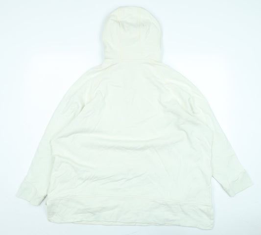 kin Womens Ivory Polyester Pullover Hoodie Size XL - Logo