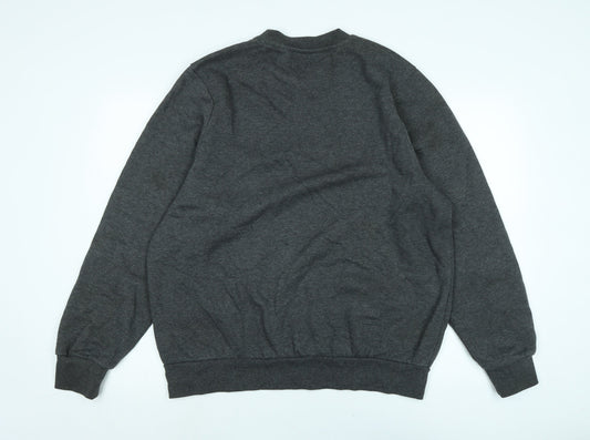 Slazenger Mens Grey Polyester Pullover Sweatshirt Size L - Logo
