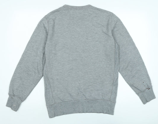 Easy Mens Grey Cotton Pullover Sweatshirt Size M - Logo