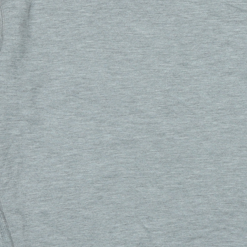 Brand and care label for Easy men’s grey cotton pullover sweatshirt, size M, - logo