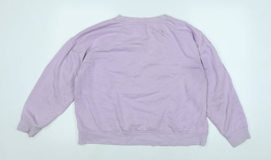 Disney Womens Purple Polyester Pullover Sweatshirt Size M - Stitch