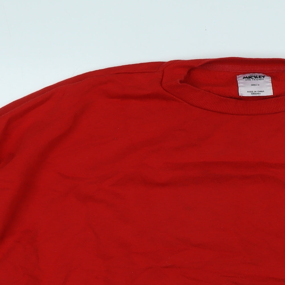 Disney Womens Red Polyester Pullover Sweatshirt Size M - Micky and Friends