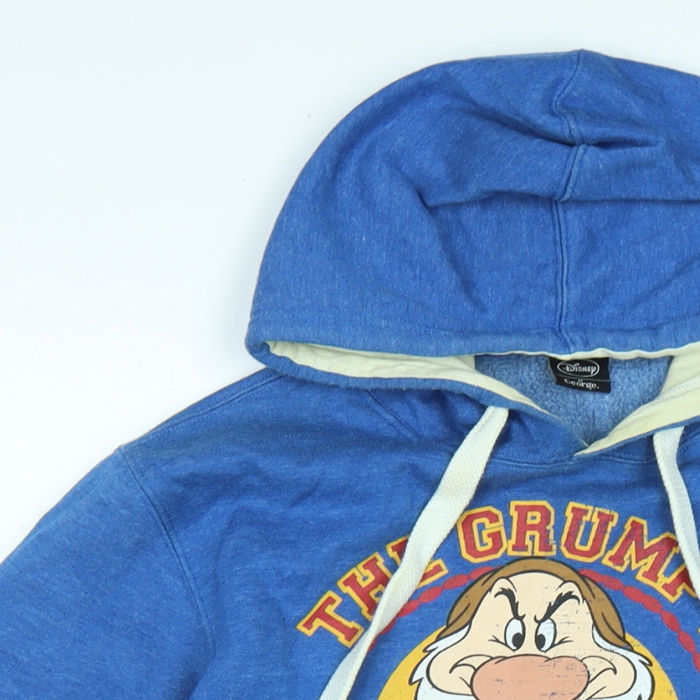 Disney Mens Blue Polyester Pullover Hoodie Size M - The grumpy Club