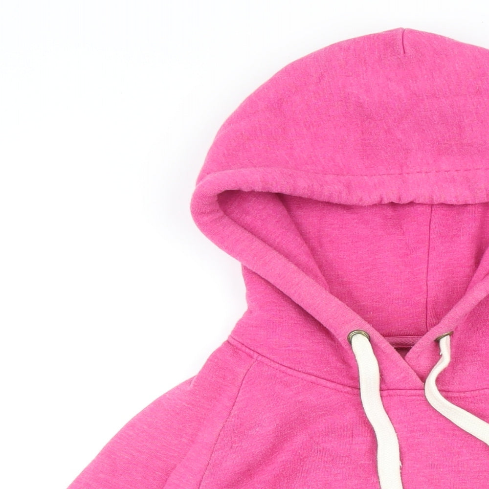Jack Wills Womens Pink Polyester Pullover Hoodie Size 8