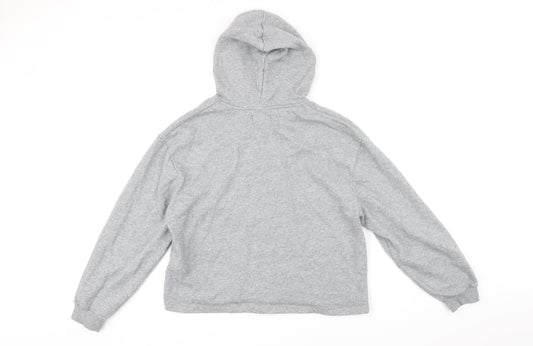 Pieces Womens Grey Polyester Pullover Hoodie Size M