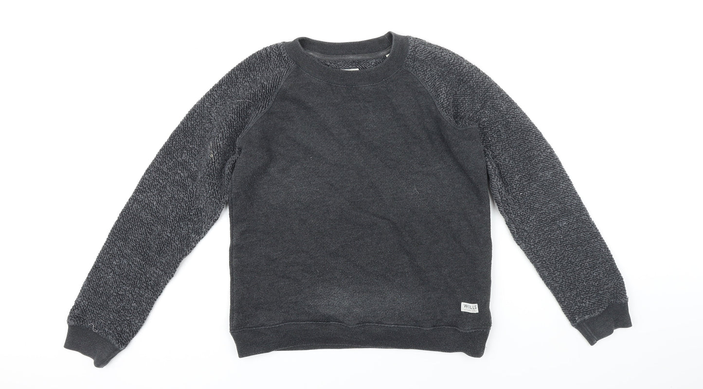 Jack Wills Womens Grey Polyester Blend Pullover Sweatshirt Size 10