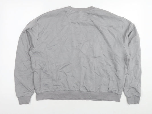 H&M Womens Grey Cotton Pullover Sweatshirt Size 8 Pullover - 72