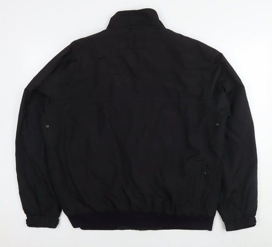 Maine Mens Black Bomber Jacket Jacket Size L Zip